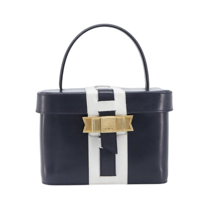 Celine Handbag Leather, Navy, Leather, Handbag