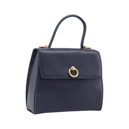 Celine Handbag Leather, Navy, Leather, Handbag