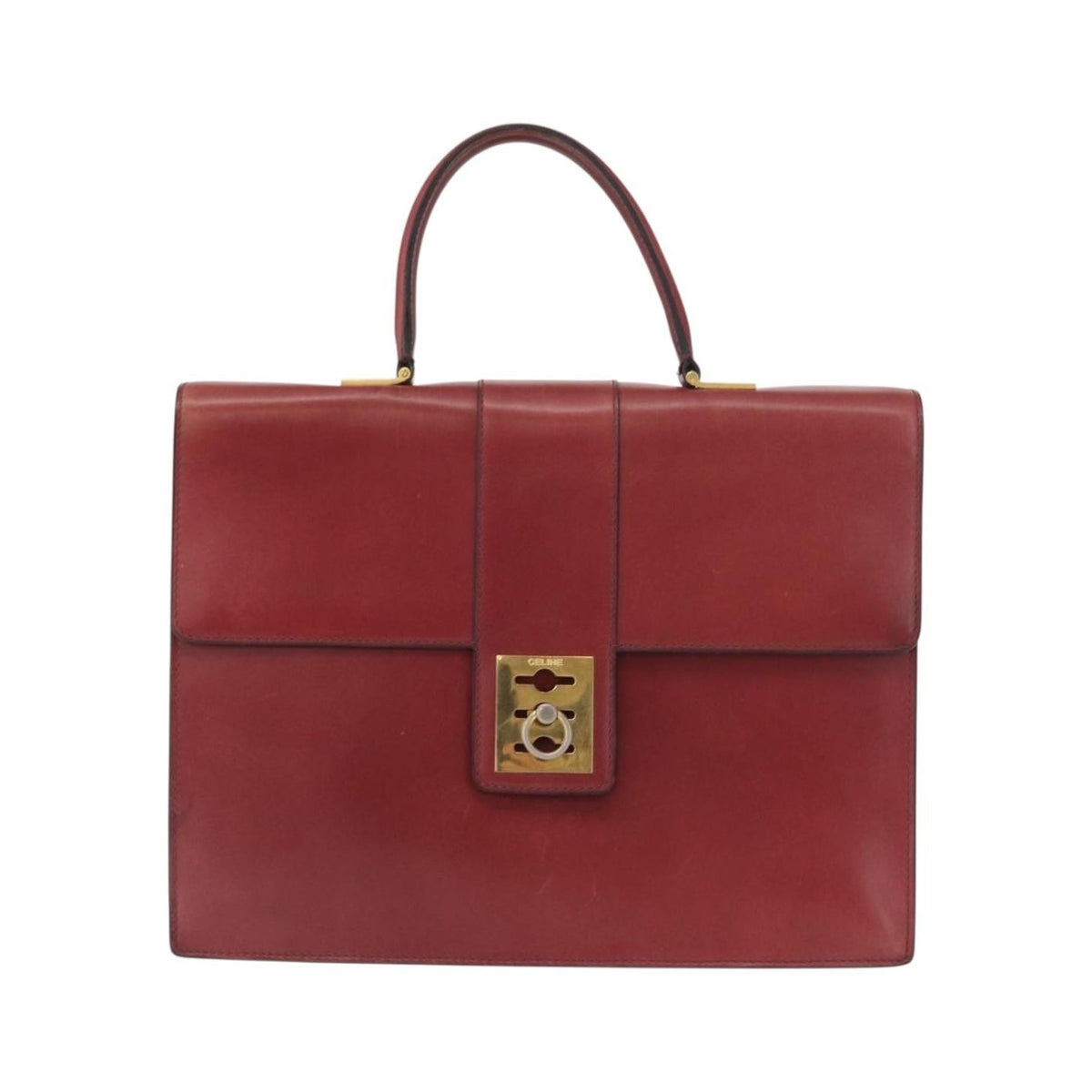 Celine Handbag Leather, Red, Leather, Handbag