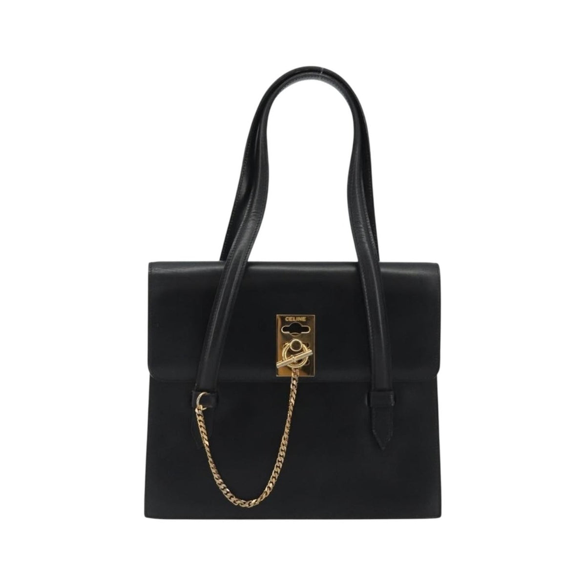 Celine Handbag Leather, Black, Leather, Handbag