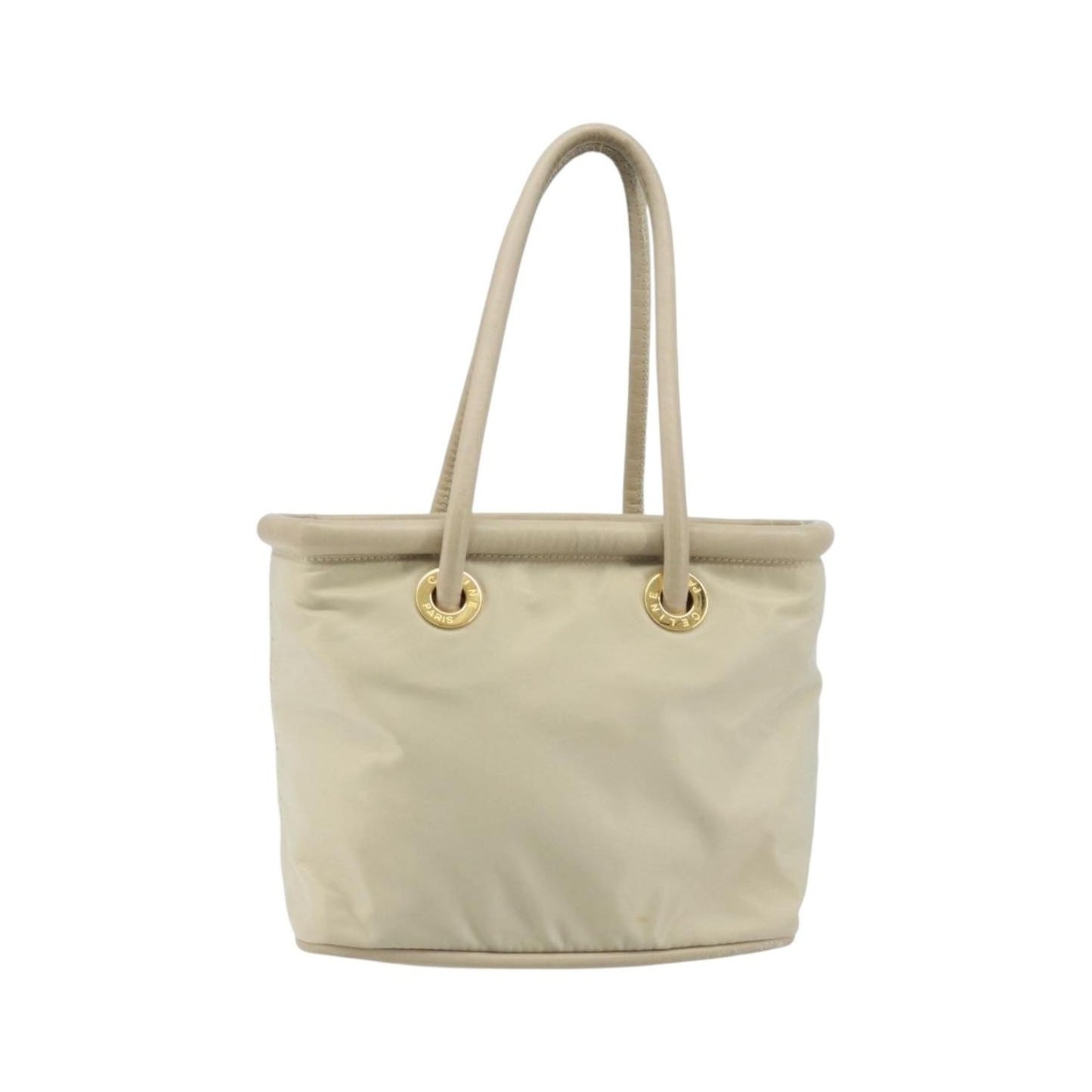 Celine Handbag Nylon, Beige, Nylon, Handbag