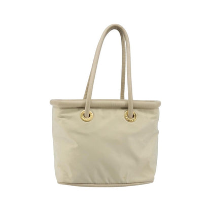 Celine Handbag Nylon, Beige, Nylon, Handbag