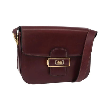 Celine Horse Carriage Leather, Burgundy, Leather, Shoulder Bag