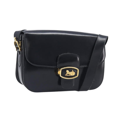 Celine Horse Carriage Leather, Black, Leather, Shoulder Bag