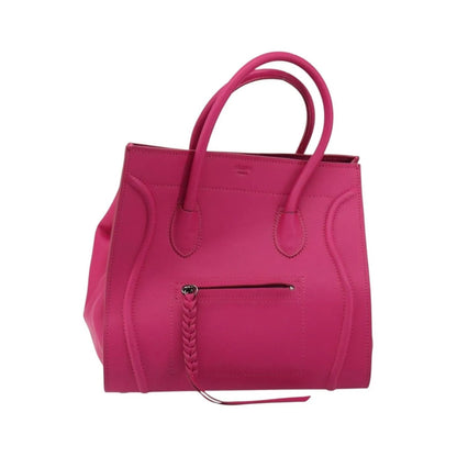 Celine Luggage Smooth Leather, Pink, Leather, Tote Bag