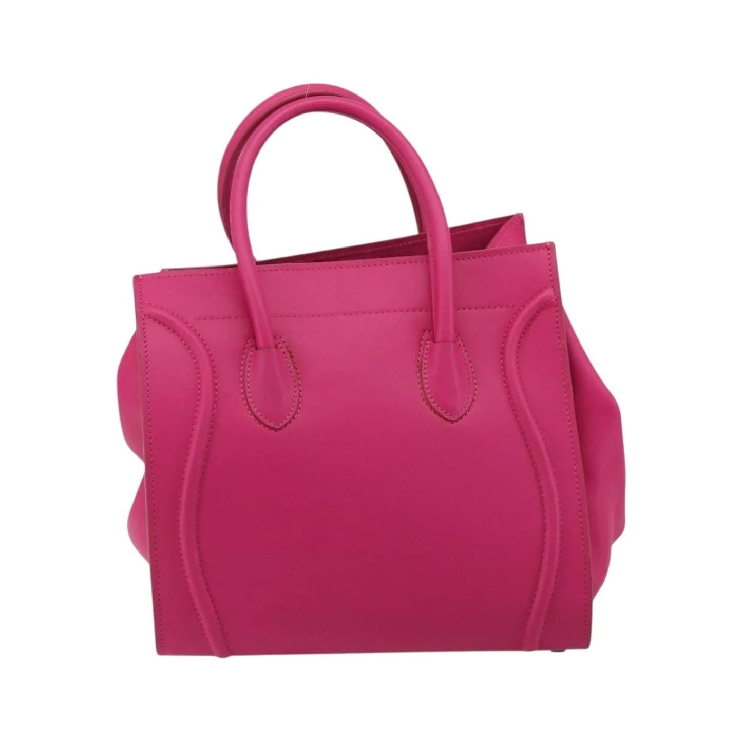 Celine Luggage Smooth Leather, Pink, Leather, Tote Bag