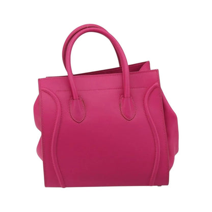 Celine Luggage Smooth Leather, Pink, Leather, Tote Bag