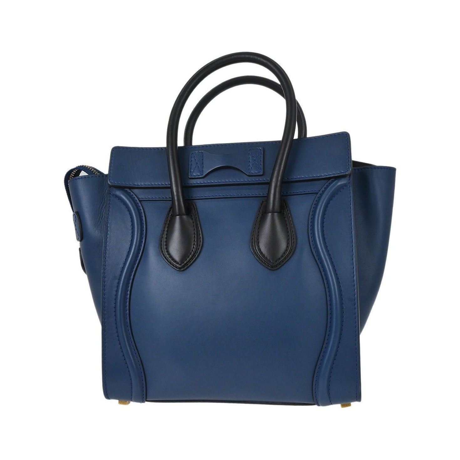 Celine Luggage Smooth Leather, Blue, Leather, Handbag