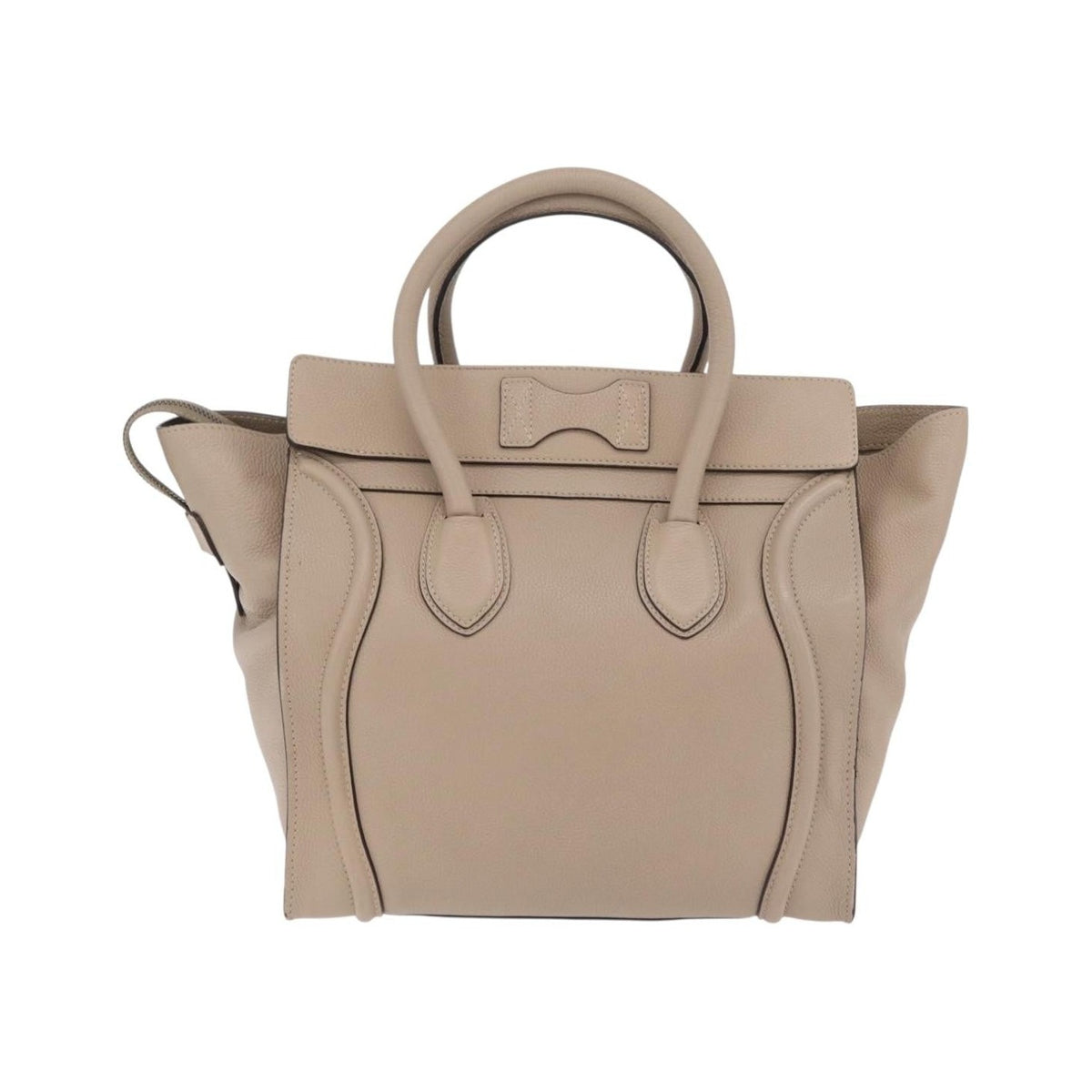 Celine Luggage Smooth Leather, Beige, Leather, Handbag