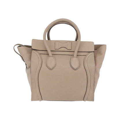 Celine Luggage Smooth Leather, Beige, Leather, Handbag