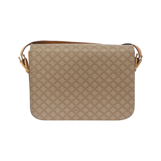 Celine Macadam Canvas, Beige, Canvas, Shoulder Bag