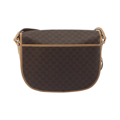 Celine Macadam Canvas, Brown, Canvas, Shoulder Bag
