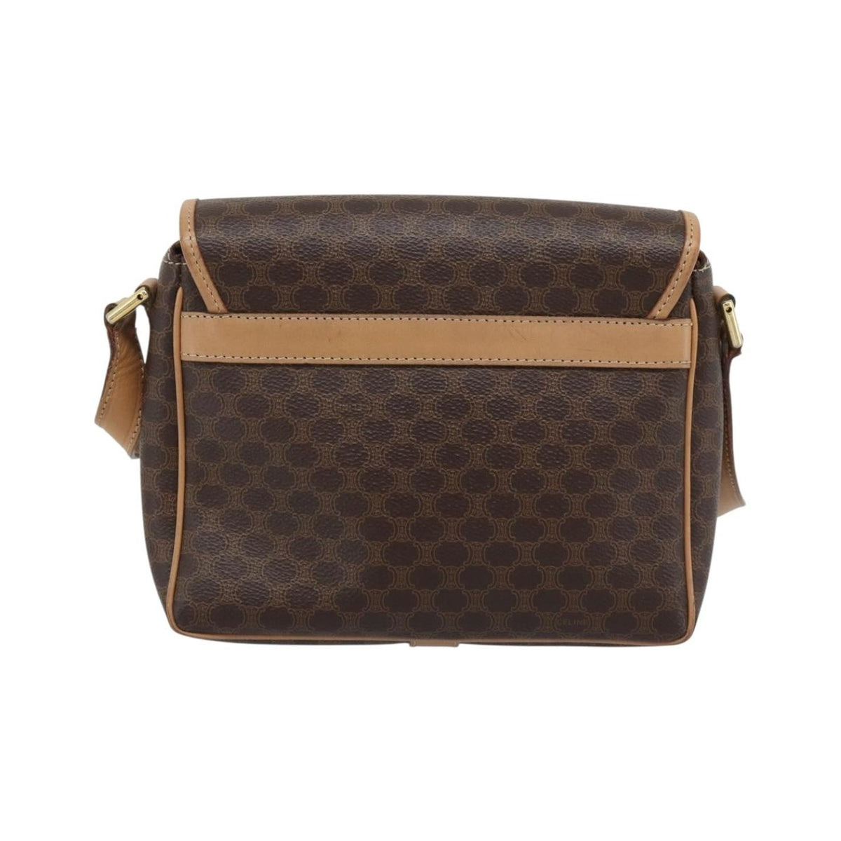 Celine Macadam Canvas, Brown, Canvas, Shoulder Bag