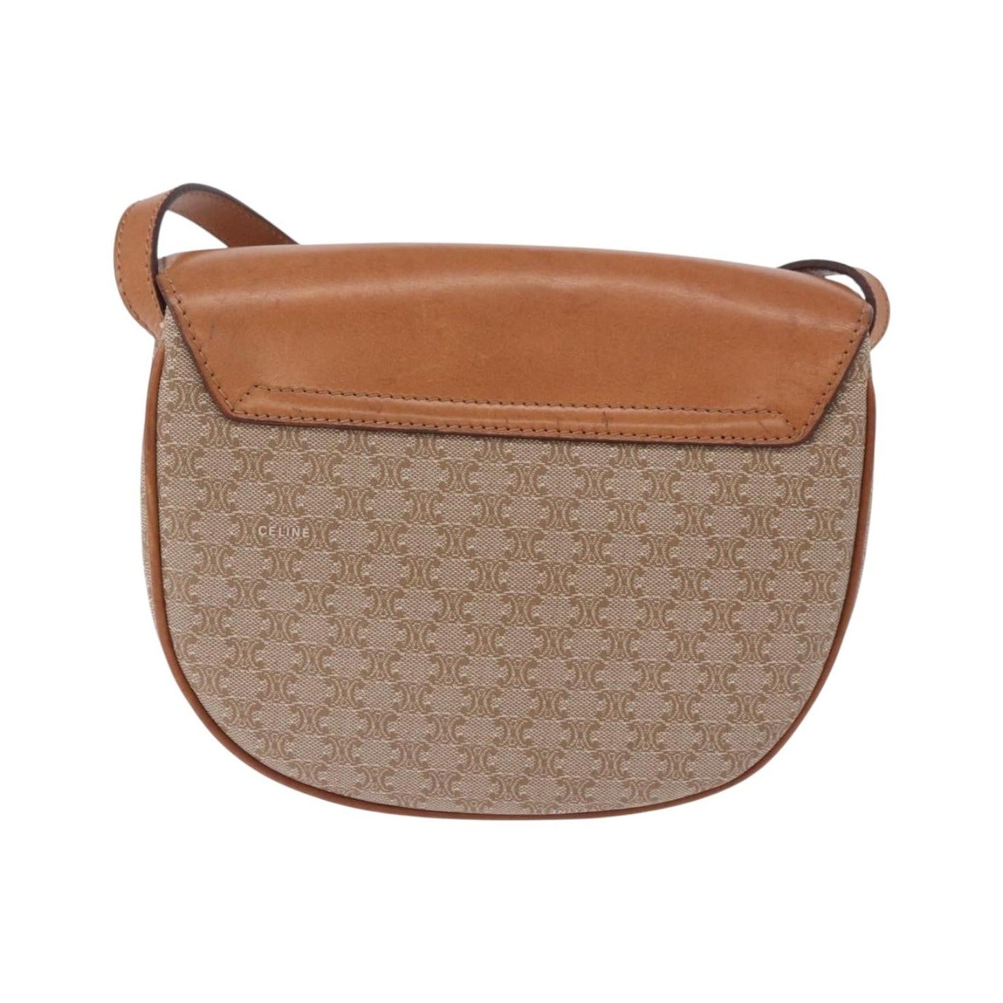 Celine Macadam Canvas, Beige, Canvas, Shoulder Bag