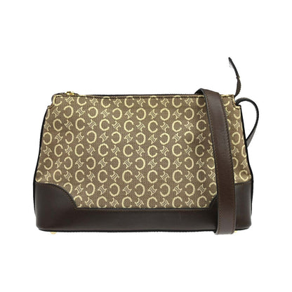 Celine Macadam Canvas, Brown, Canvas, Shoulder Bag