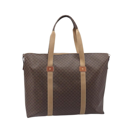 Celine Macadam Canvas and Leather, Brown, Canvas, Tote Bag