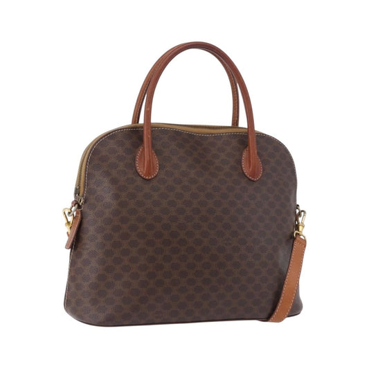 Celine Macadam Leather, Brown, PVC, Handbag