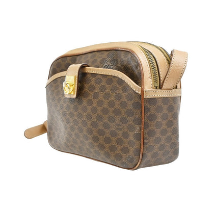 Celine Macadam Leather, Brown, PVC, Shoulder Bag