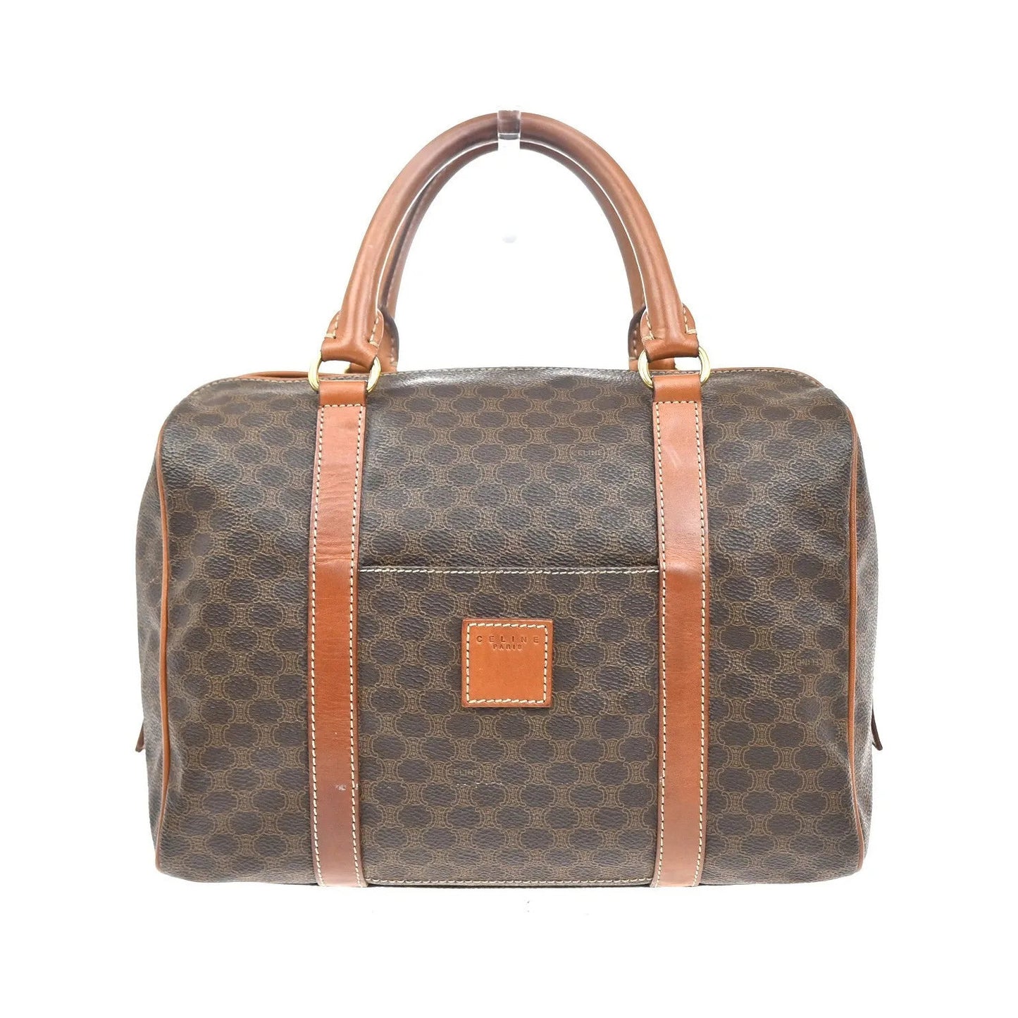 Celine Macadam Macadam with leather, Brown, PVC, Handbag