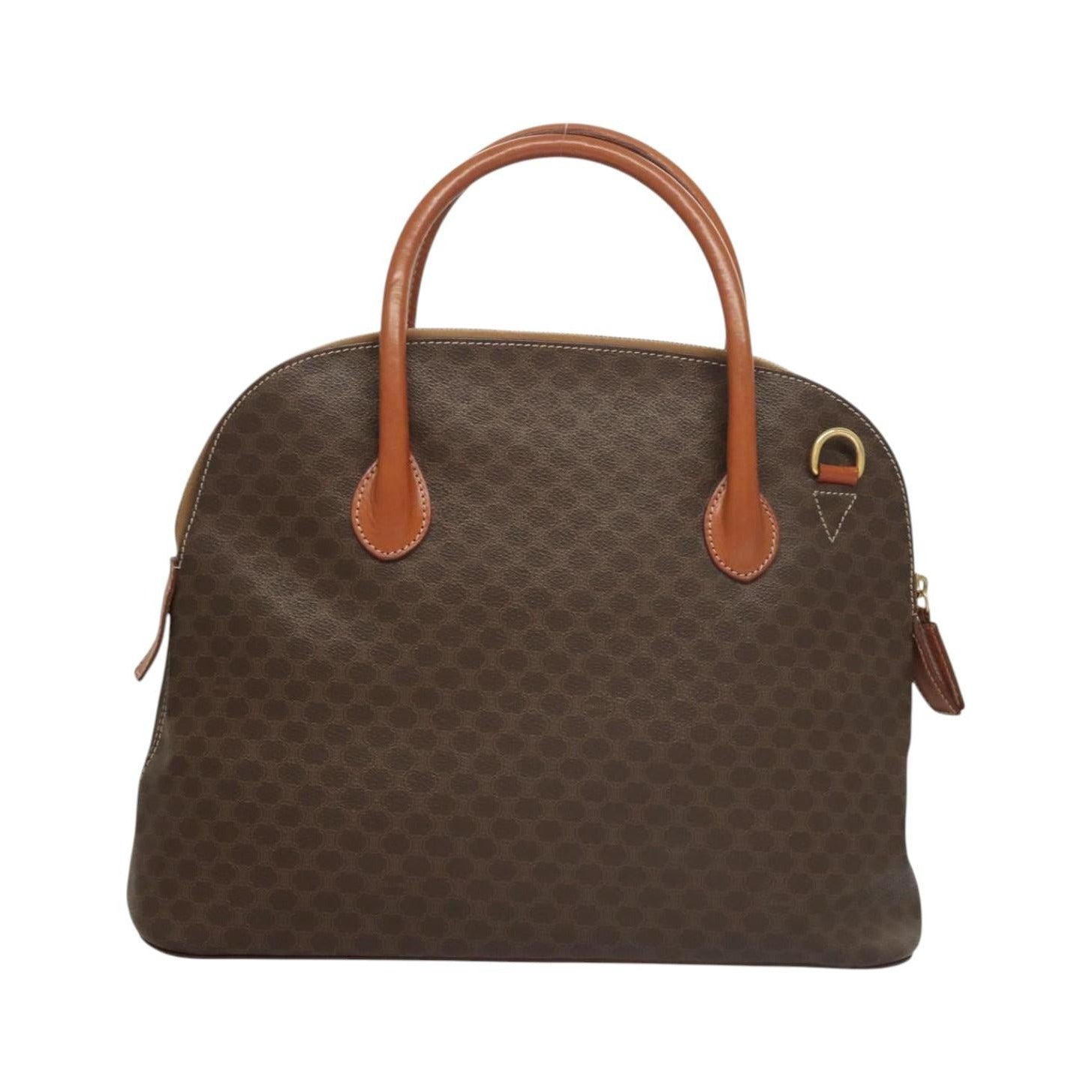 Celine Macadam Macadam with leather, Brown, Canvas, Handbag