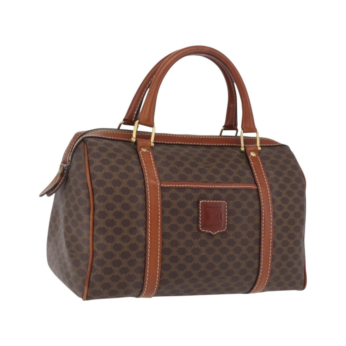 Celine Macadam Macadam with leather, Brown, Canvas, Tote Bag