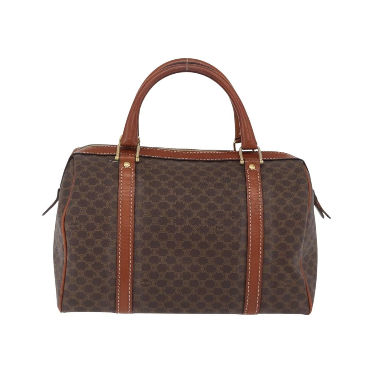 Celine Macadam Macadam with leather, Brown, Canvas, Tote Bag