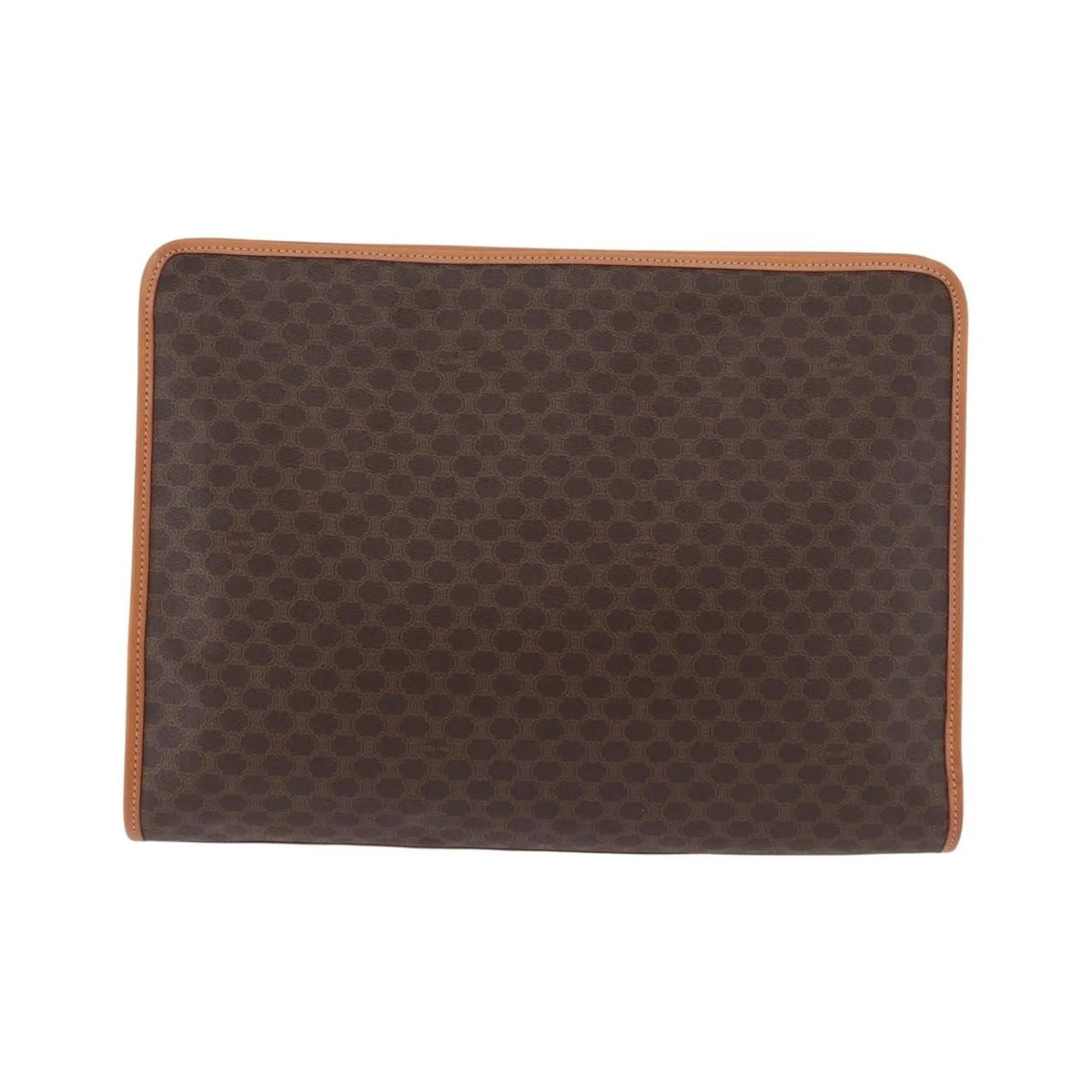 Celine Macadam Pochette Canvas and Leather, Brown, PVC, Clutch