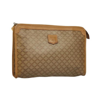 Celine Macadam Pochette Clutch, Beige, PVC, Clutch