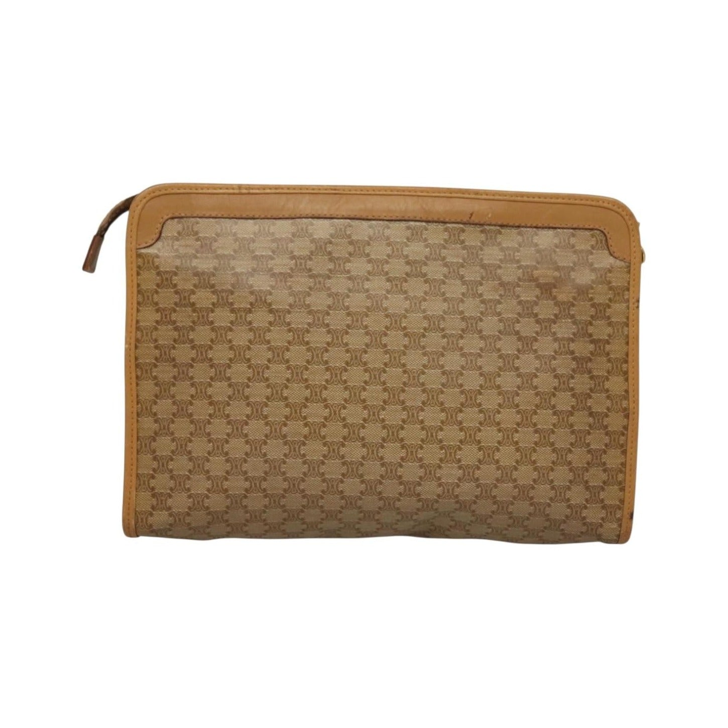 Celine Macadam Pochette Clutch, Beige, PVC, Clutch