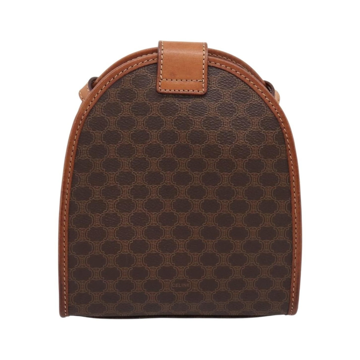 Celine Macadam Shoulder Canvas, Brown, Canvas, Crossbody Bag