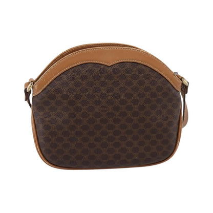 Celine Macadam Shoulder Canvas, Brown, Canvas, Crossbody Bag