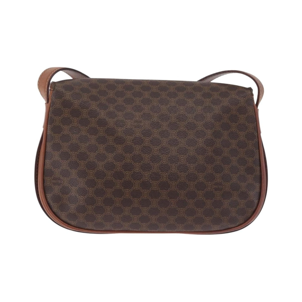 Celine Macadam Shoulder Canvas, Brown, Canvas, Crossbody Bag