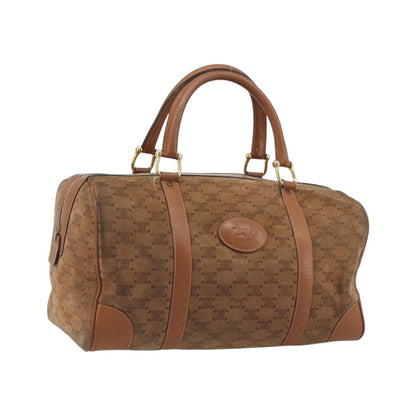 Celine Macadam Suede, Brown, Suede, Tote Bag