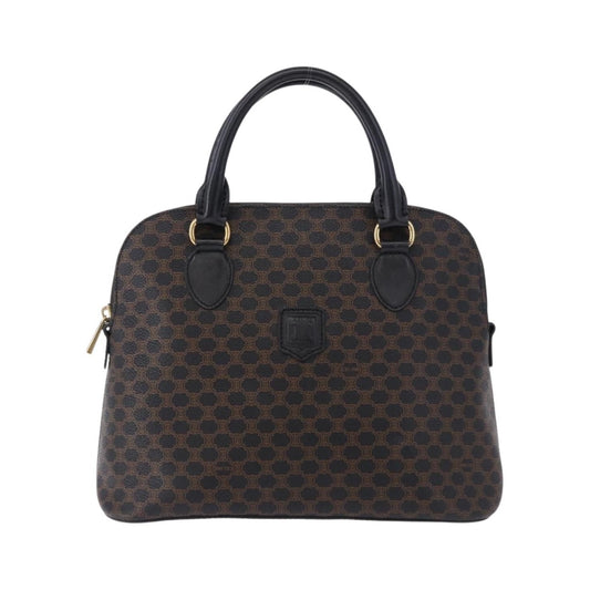 Celine Macadam Toile Triomphe, Black, Canvas, Handbag