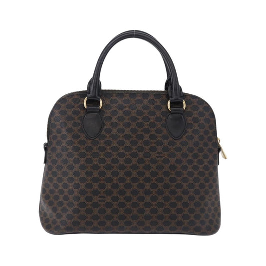 Celine Macadam Toile Triomphe, Black, Canvas, Handbag