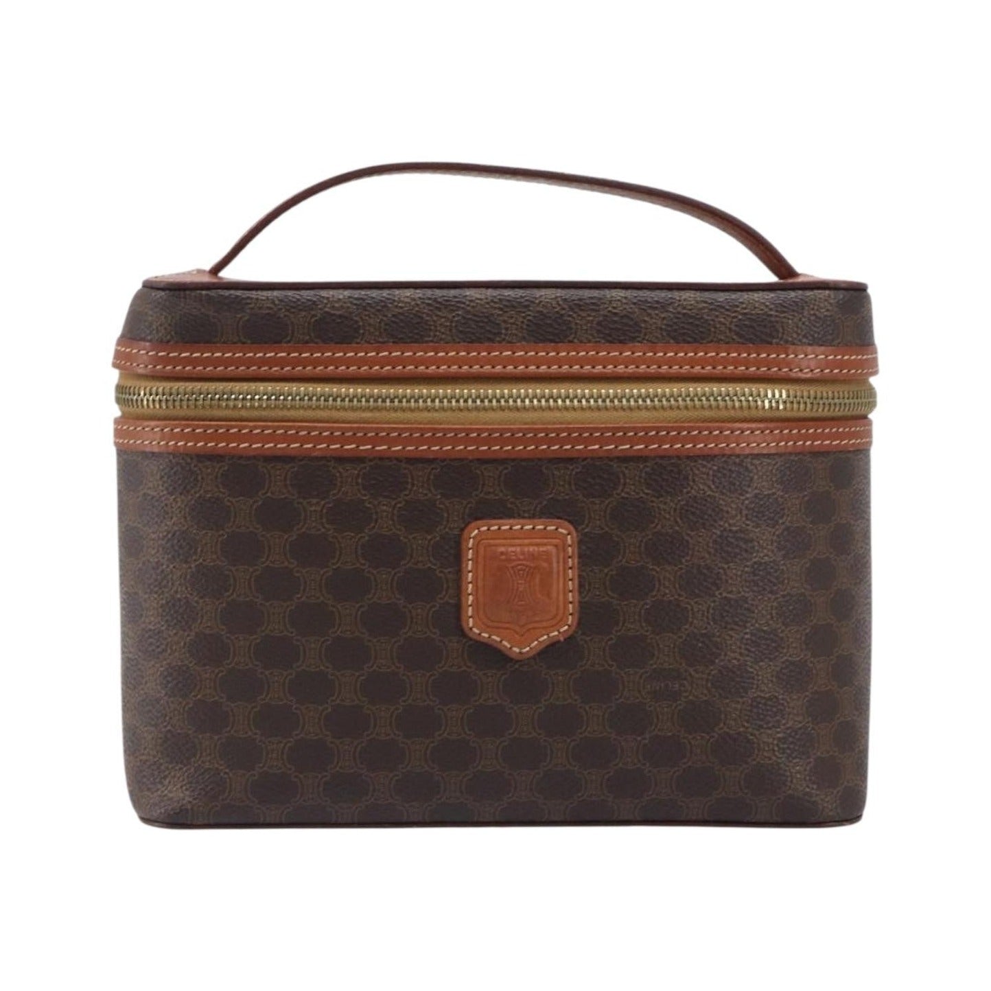 Celine Macadam Vanity Canvas, Brown, Canvas, Clutch
