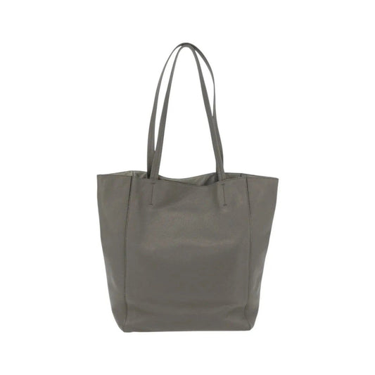 Celine Phantom Cabas Tote Leather, Gray, Leather, Tote Bag