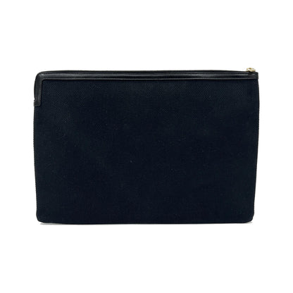 Celine pochette zippée à logo celine pochette zippée à logo celine, Black, Canvas, Clutch