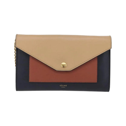 Celine Pocket Envelope Leather, Multicolour, Leather, Shoulder Bag