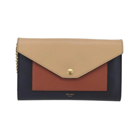 Celine Pocket Envelope Leather, Multicolour, Leather, Shoulder Bag