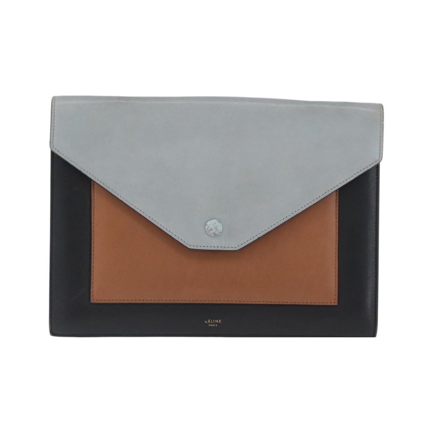 Celine Pocket Envelope Leather, Multicolour, Leather, Shoulder Bag
