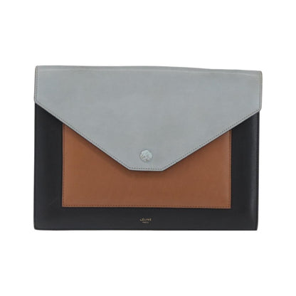 Celine Pocket Envelope Leather, Multicolour, Leather, Shoulder Bag