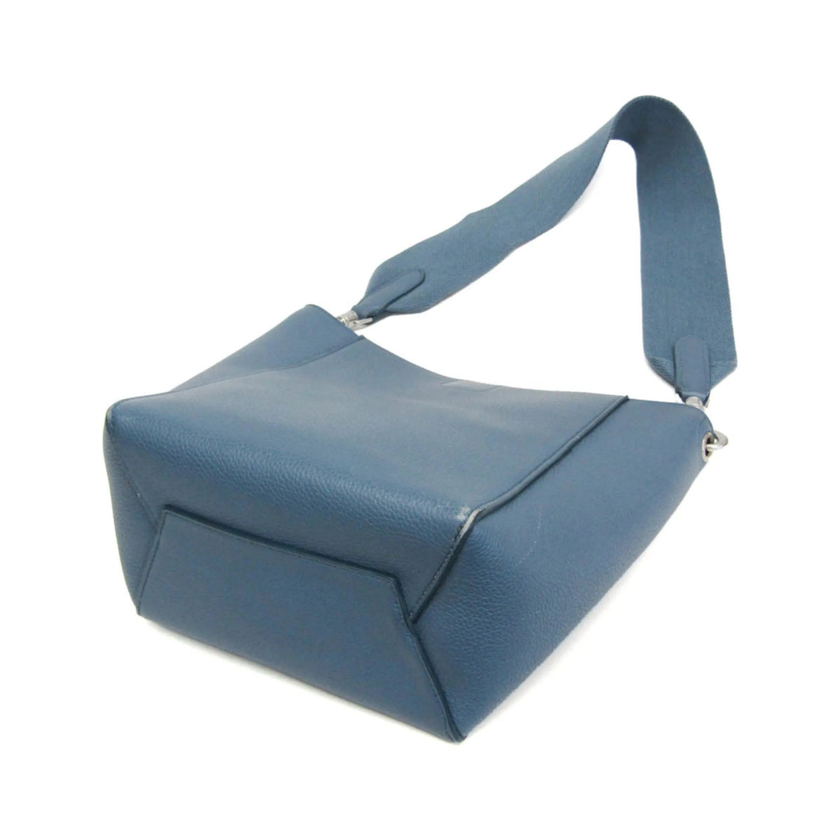 Celine Sangle Seau Calfskin, Blue, Leather, Shoulder Bag