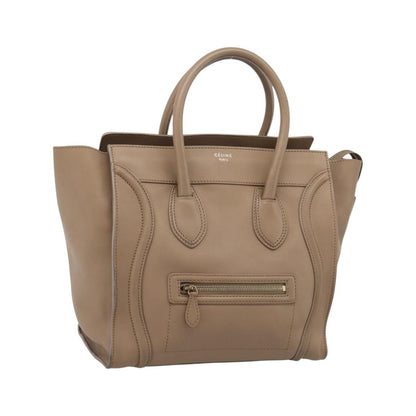Celine Shopper Luggage Leather, Beige, Leather, Handbag
