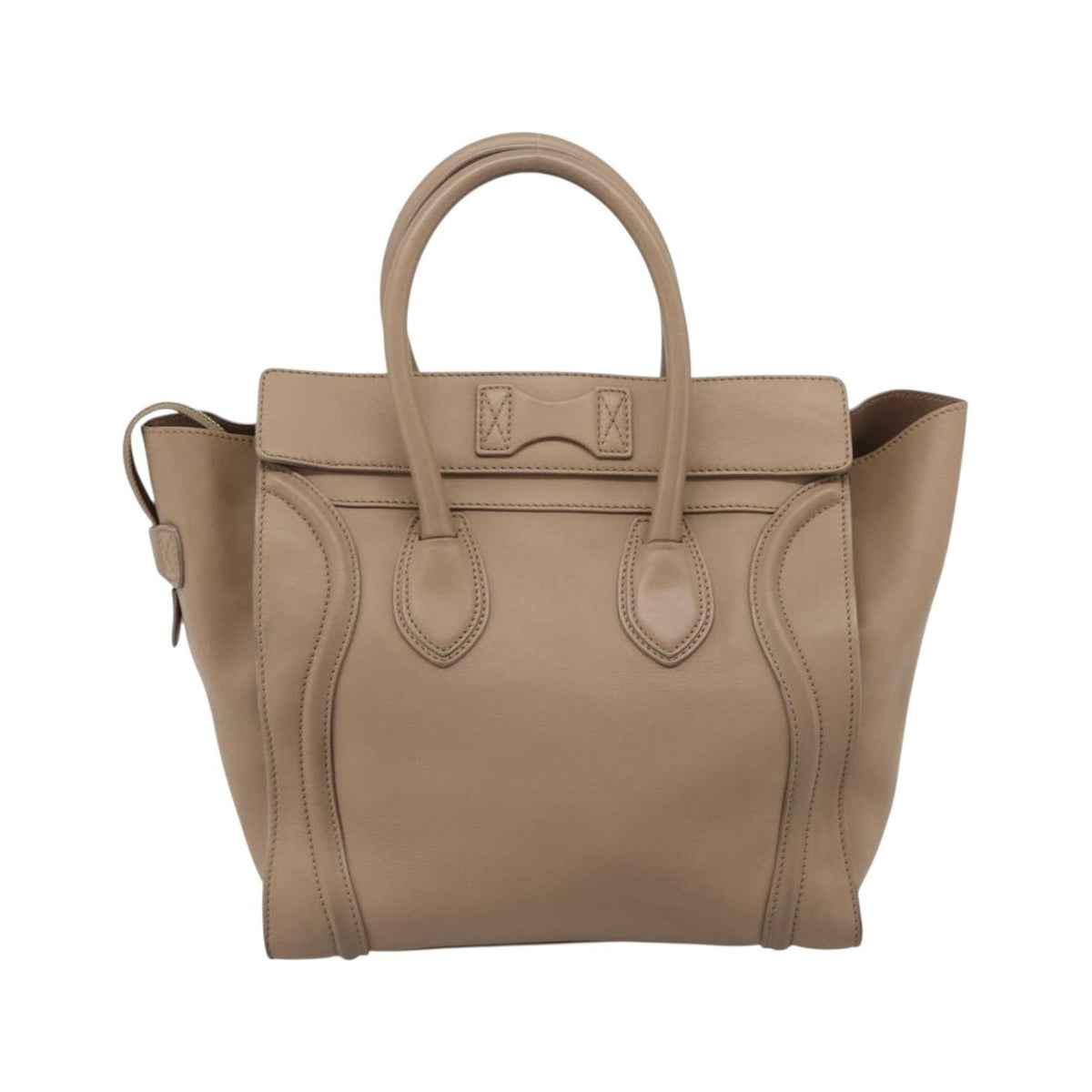 Celine Shopper Luggage Leather, Beige, Leather, Handbag