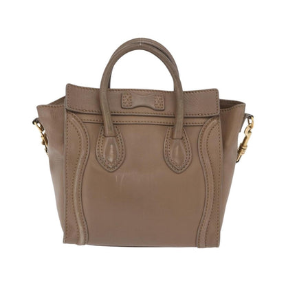 Celine Shopper Luggage Leather, Beige, Leather, Handbag
