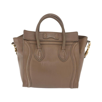 Celine Shopper Luggage Leather, Beige, Leather, Handbag