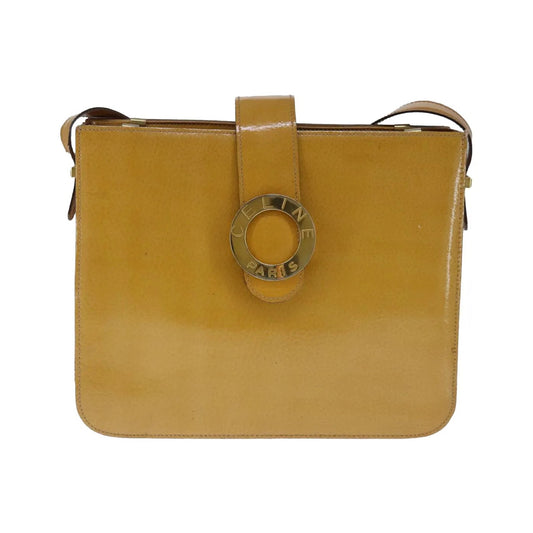 Celine Shoulder bag circle logo Patent leather, Camel, Patent Leather, Shoulder Bag