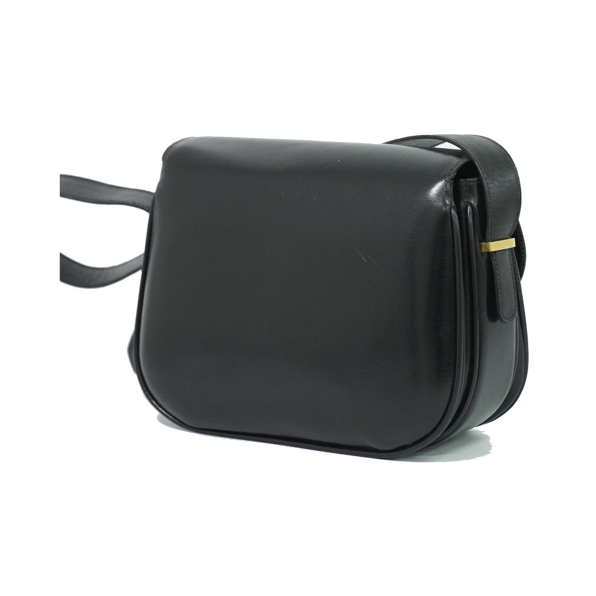 Celine Shoulder Leather, Black, Leather, Shoulder Bag