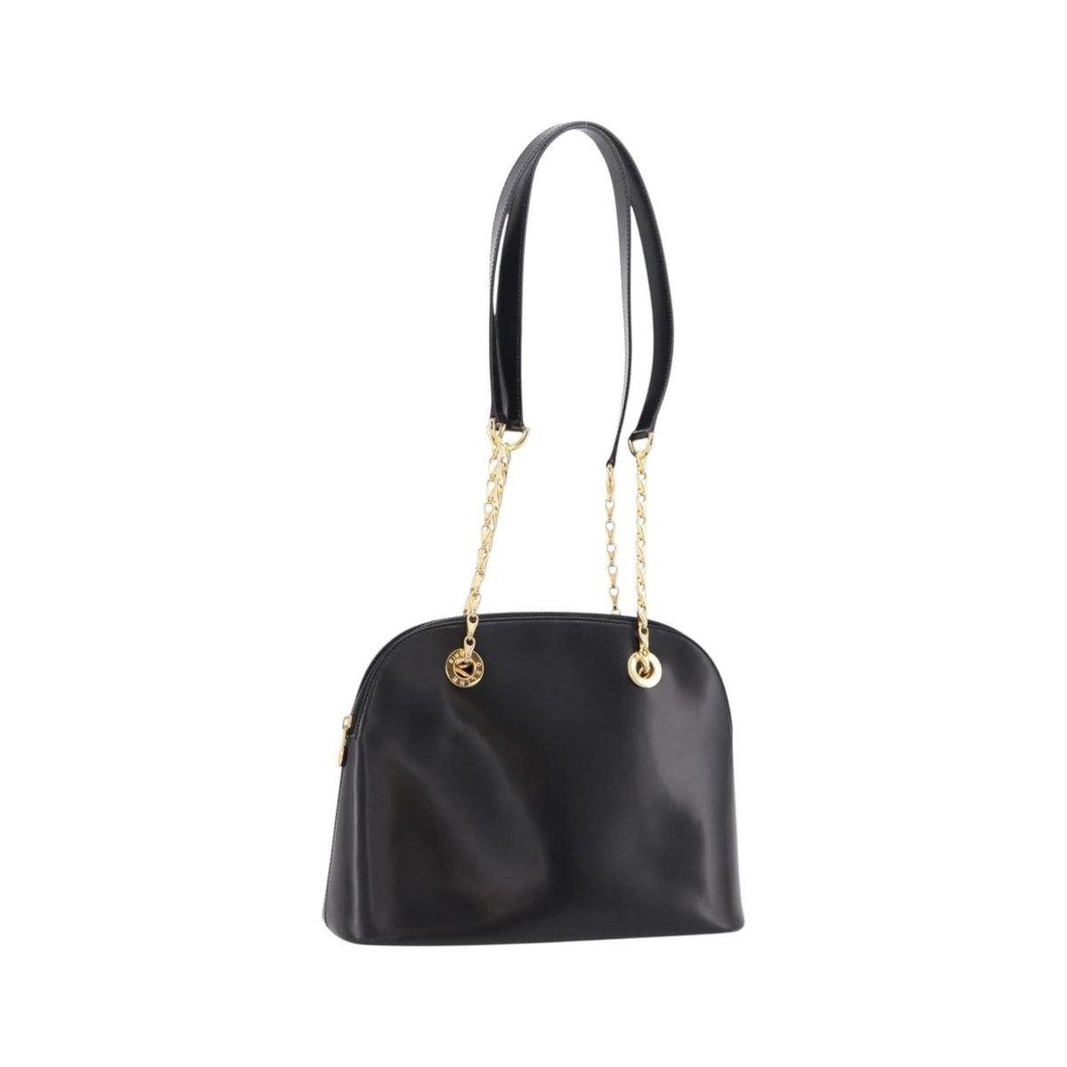 Celine Shoulder Leather, Black, Leather, Shoulder Bag